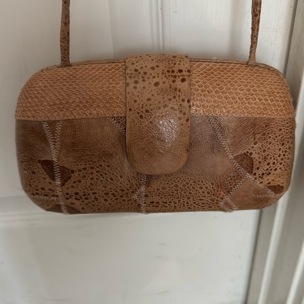 Vintage frog skin clutch